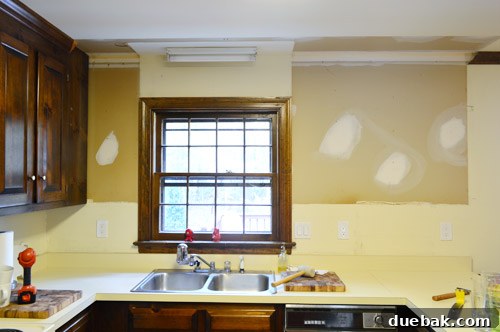 How to Remove and Rehang Kitchen Cabinets 8 Kitchen after removal of both upper cabinets around the window