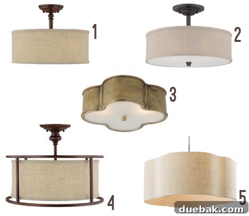 Elevating Kitchen Style: Installing Three Pendant Lights 5 Various semi-flush mount lighting options