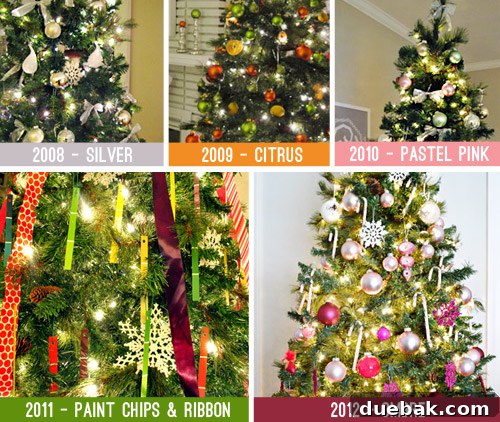 Rustic Wood Slice Christmas Creations 4 Collection of past Christmas tree themes and decorations