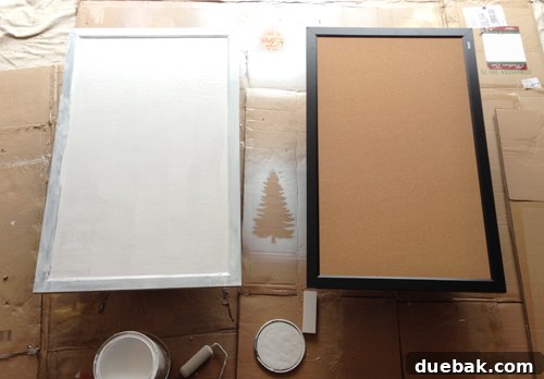 Brightening Little Lives: Our Holiday Hospital Makeover 12 Before And After Of Corkboard Painted White, showing the practical and aesthetic improvement.