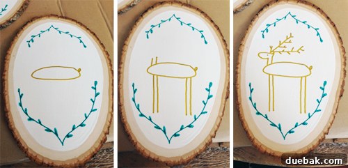 Brightening Little Lives: Our Holiday Hospital Makeover 15 Step By Step For Drawing Reindeer With Paint Pen On Wood Cut Slice, offering a guide for DIY holiday art.