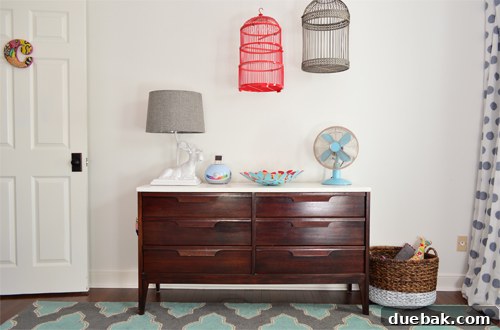 Creating Her Dream Big Girl Room Beyond the Crib 6 The updated wall with a dresser in Clara's room