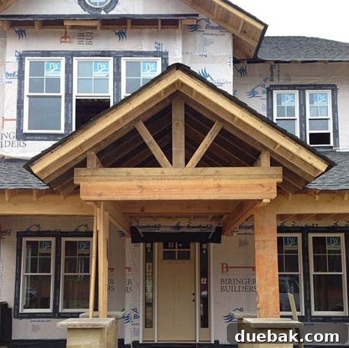 My Top 20 from 2013 5 A house under construction for the Richmond Homearama, showcasing framed walls and an exposed wood porch detail.