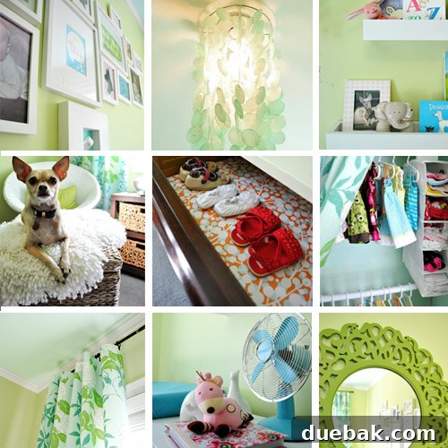 Completed nursery for Clara, showcasing all the decor and furniture in a cohesive design
