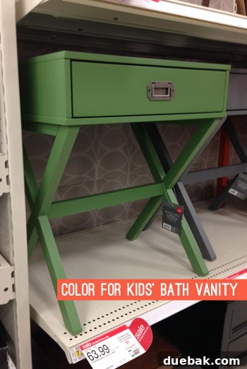 Courtyard Green paint inspiration for bathroom vanity