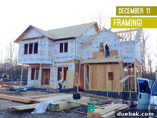 Framing of the Habitat for Humanity showhouse