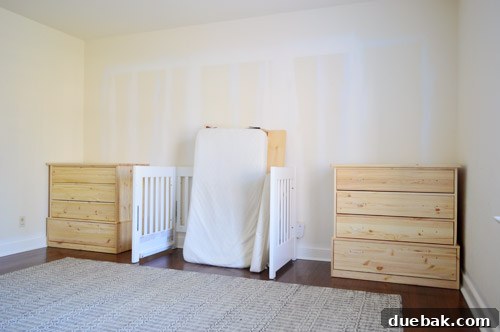 Nursery built-ins designed for future bed placement