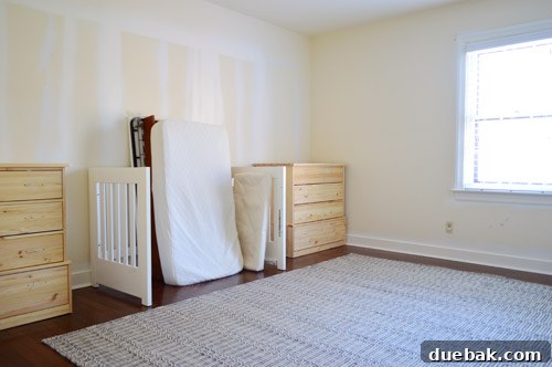 Assembled dresser bases for custom nursery built-ins