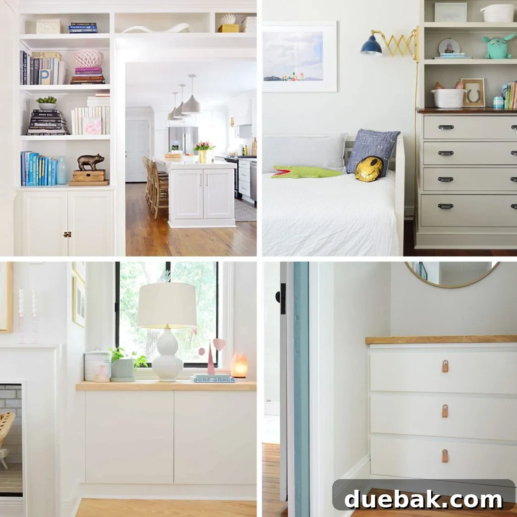 Four DIY Built-In Cabinet Projects Collage