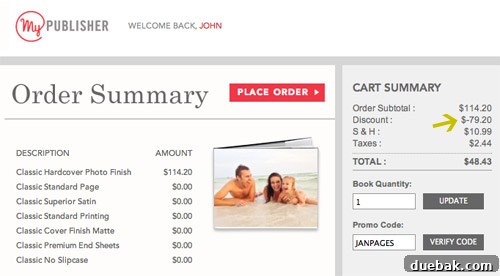 The Family Year in Pictures: How to Build Your Album 6 Checkout Page for MyPublisher