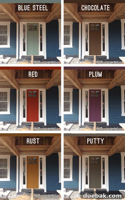 Six front door color options for a navy house