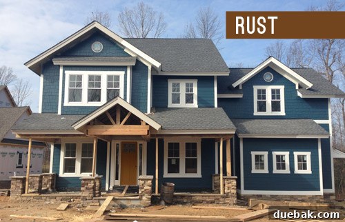 Earthy rust front door color rendering