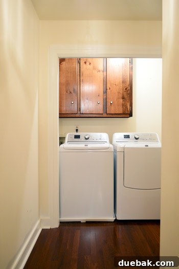 Taming the Runaway Home 16 New washing machine in laundry room