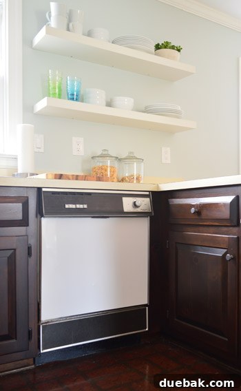 Give Your Dishwasher a Color Makeover 8 Dishwasher with white panel installed