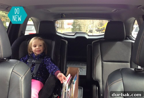 New 2014 Toyota Highlander, family car for five, showing spacious interior