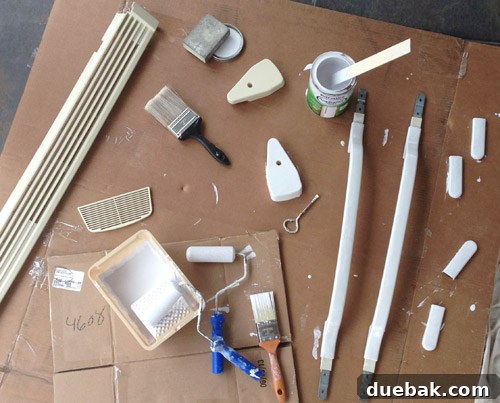 supplies for how to paint a refrigerator