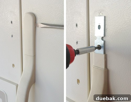 removing handles from refrigerator for painting