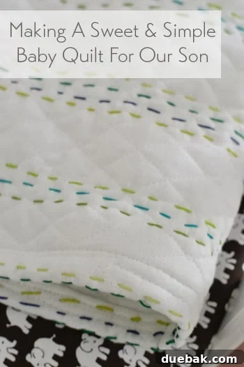 Adorable hand-stitched baby quilt, perfect for a nursery