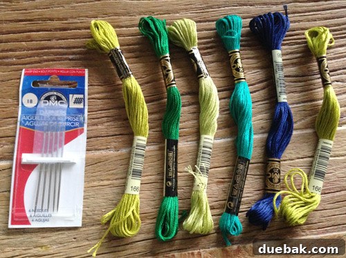 Variety of colorful embroidery floss packs for quilt making