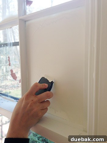 Uncovered window pane, difficult to clean