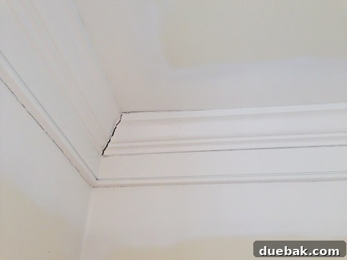 Trim gaps needing caulk