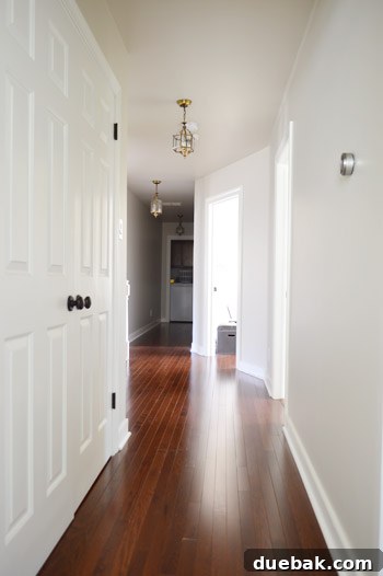 Fast Track Hallway Painting 12 Newly painted hallway looking towards the laundry area
