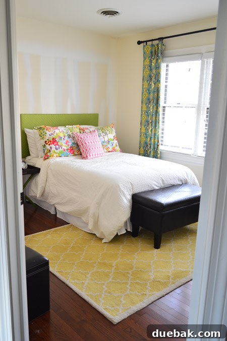 Listy VonListerstein: The Art of Intentional Listing 20 Guest bedroom with newly installed hardwoods and clear space after decluttering.