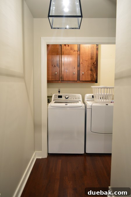 Listy VonListerstein: The Art of Intentional Listing 22 Laundry nook with new hardwoods and recently replaced washer and dryer.