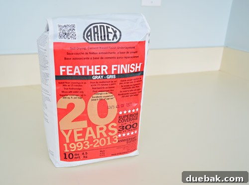 Ardex Feather Finish powder in a bucket