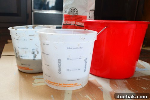 Mixing Ardex Feather Finish in a bucket
