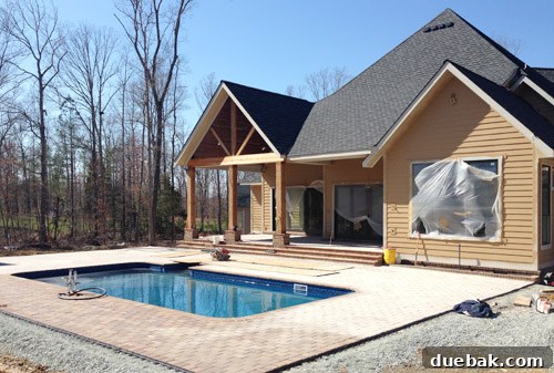 Showhouse Styling 21 Backyard of another Homearama house featuring a swimming pool