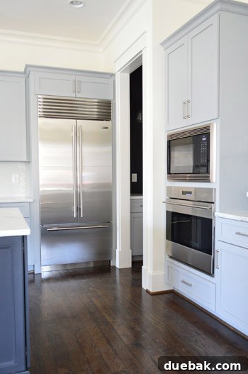 Showhouse Styling 9 Sub-Zero refrigerator integrated into kitchen cabinetry