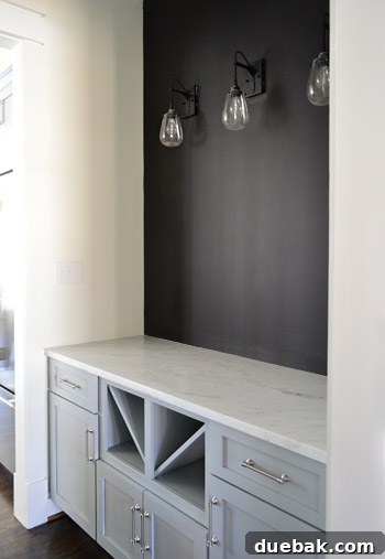 Showhouse Styling 10 Butler's pantry with chalkboard wall and industrial sconces