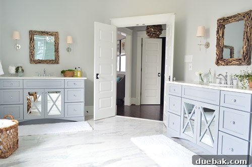 View of the bathroom from inside the shower