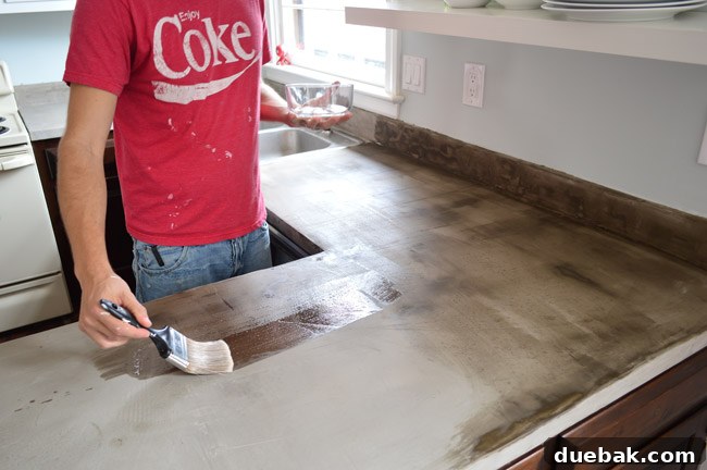 Mastering Ardex Concrete Counter Sealing 4 Applying 511 Impregnator Sealer to Ardex concrete countertop