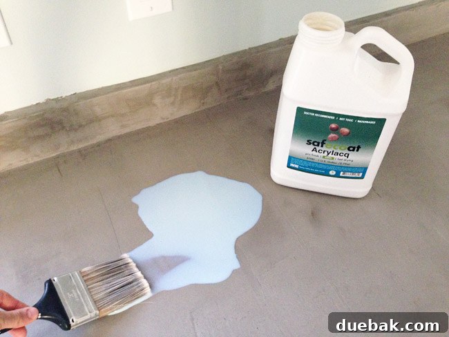 Mastering Ardex Concrete Counter Sealing 6 Applying Safecoat Acrylacq food-safe topcoat to Ardex counters