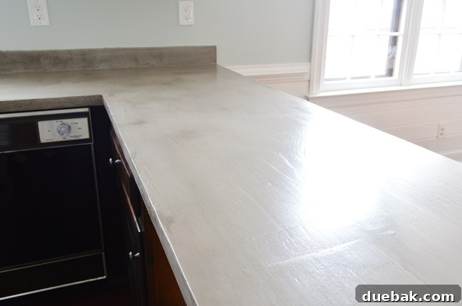 Mastering Ardex Concrete Counter Sealing 8 Sealed Ardex concrete countertop with a polished, satin finish
