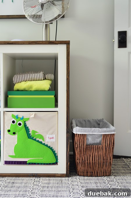 Nursery hamper with DIY liner