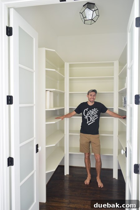 Spacious Pantry with Person for Scale
