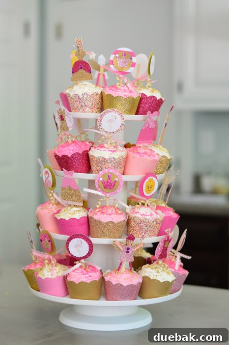 The Ultimate Pink and Gold Kids Celebration 10 Clara's Pink and Gold Themed Cupcakes