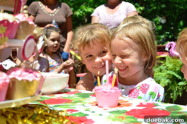 The Ultimate Pink and Gold Kids Celebration 12 Kids playing at the party