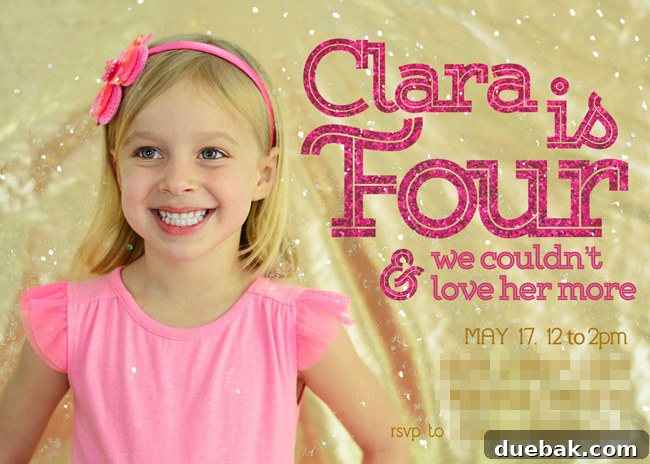 The Ultimate Pink and Gold Kids Celebration 2 Pink and Gold Party Invitation