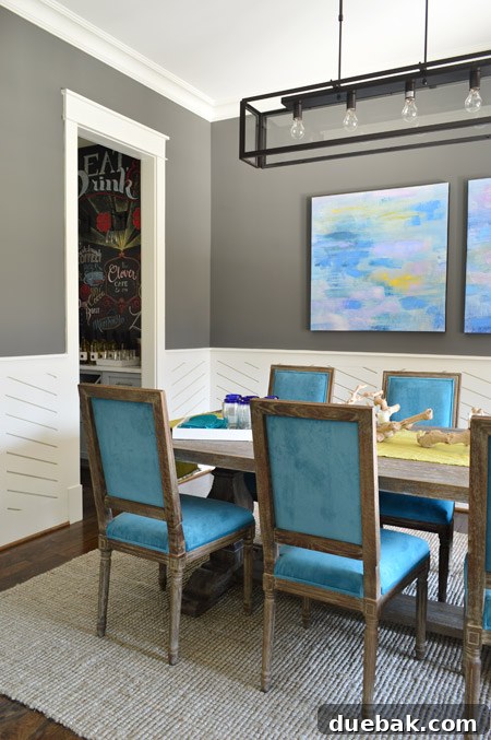 Our Showhouse: Full Video Walkthrough 5 Detailed shot of custom curtains in the dining room