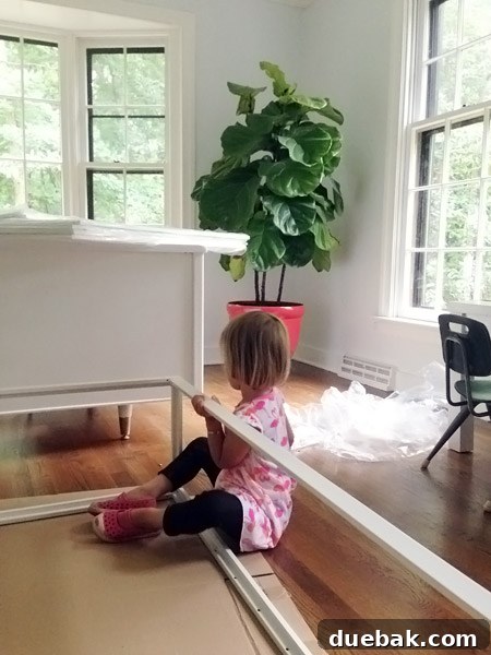 Elevating Our Home Office with Fjalkinge Bookshelves 9 Assembling IKEA Fjälkinge shelves with a helper