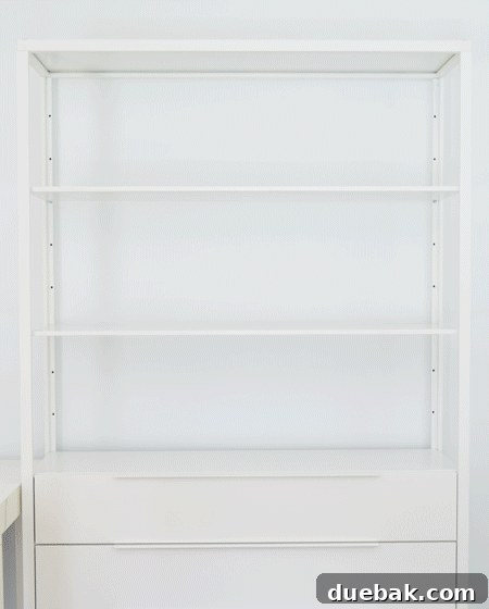 Animated GIF showing the right bookcase being organized