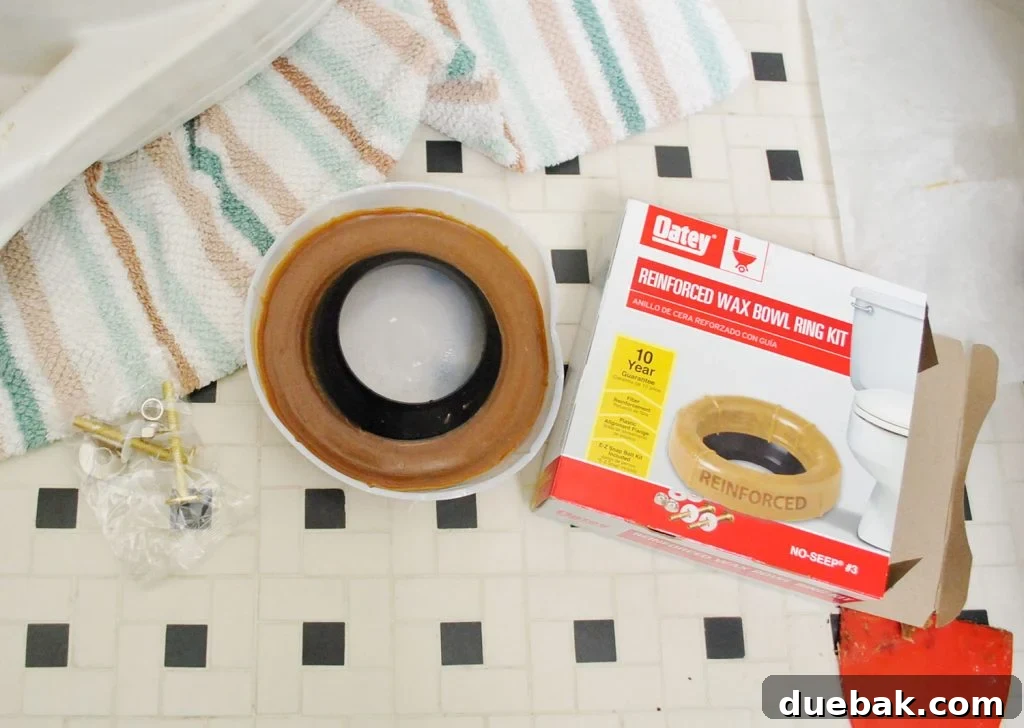 Toilet Installation Wax Ring Kit With Bolts And Box