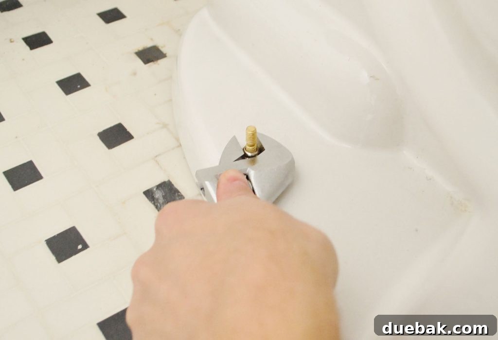 Hand Tightening Bolt For Toilet Bowl Installation