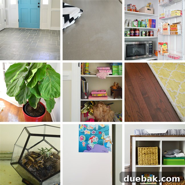 Concrete kitchen counters with decorative items