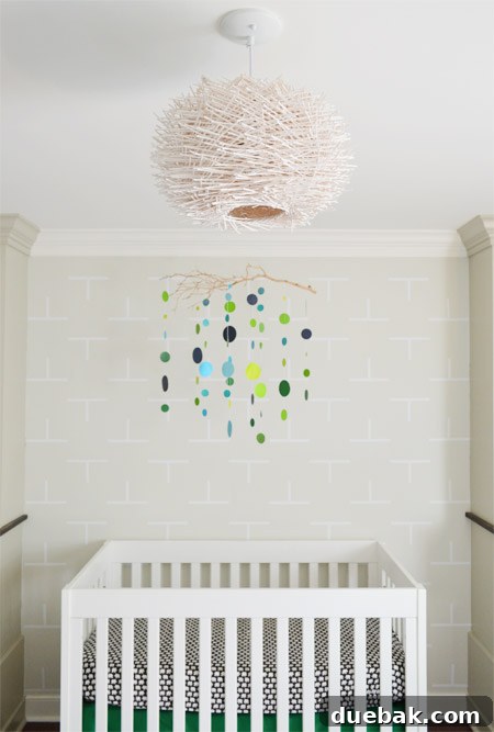 Upcycle Your Lamp into a Stunning Pendant Light 13 New ceiling light fixture in Teddy's room, showing full view