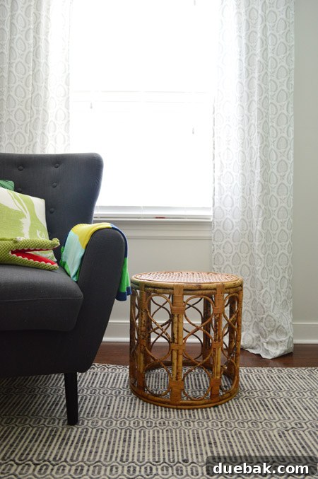 Upcycle Your Lamp into a Stunning Pendant Light 15 New side table next to the rocking horse in Teddy's room